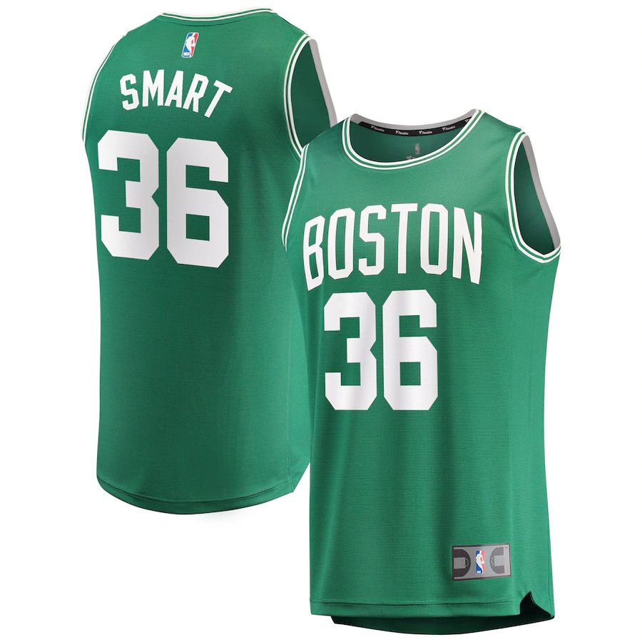 Men Boston Celtics #36 Marcus Smart Fanatics Branded Green Fast Break Replica Player NBA Jersey